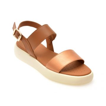 Sandale GEOX maro, D550NA, din piele ecologica