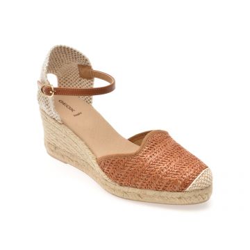 Sandale GEOX maro, D55NGE, din material textil