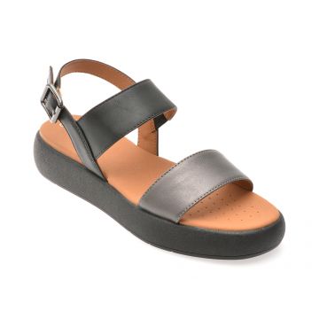 Sandale GEOX negre, D550NA, din piele ecologica