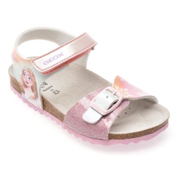 Sandale GEOX roz, J558MG, din piele ecologica