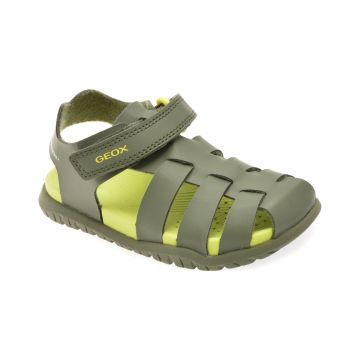 Sandale GEOX verzi, B556AA, din piele ecologica