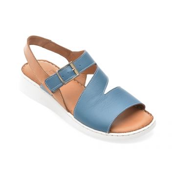 Sandale GOTSI albastre, EV4017, din piele naturala