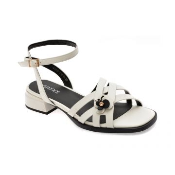 Sandale GRYXX albe, 1268G12, din piele naturala