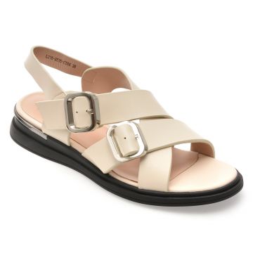 Sandale GRYXX albe, L215, din piele naturala