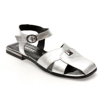 Sandale GRYXX argintii, 6400015, din piele naturala