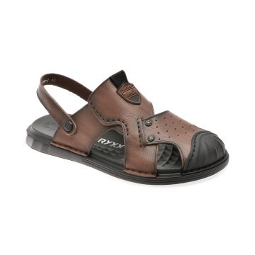 Sandale GRYXX maro, T6388, din piele naturala