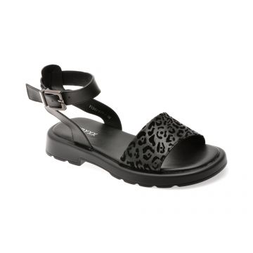 Sandale GRYXX negre, 1340D17, din piele naturala