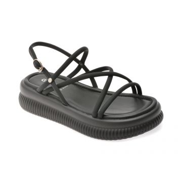 Sandale GRYXX negre, F511, din piele ecologica