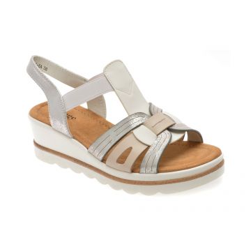 Sandale IMAGE albe, 1152H15, din piele naturala