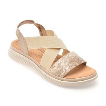 Sandale IMAGE bej, 82908, din piele naturala