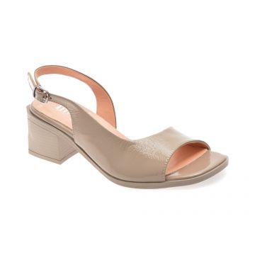 Sandale IMAGE gri, 2371401, din piele naturala lacuita