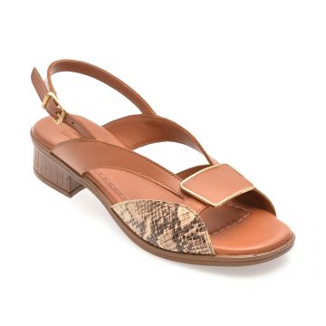Sandale IMAGE maro, 6020, din piele naturala