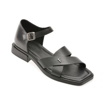 Sandale IMAGE negre, 1766093, din piele naturala