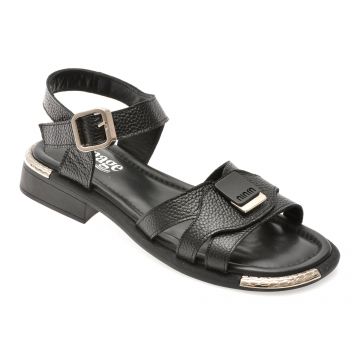 Sandale IMAGE negre, 562403, din piele naturala