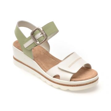 Sandale IMAGE verzi, 1152H16, din piele naturala