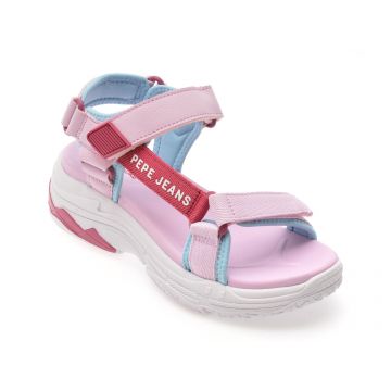 Sandale PEPE JEANS mov, MAVEL TOP G, din material textil