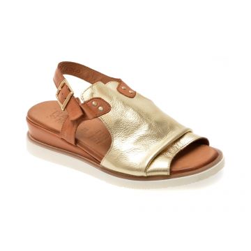 Sandale PLANET aurii, 30241, din piele naturala