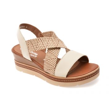 Sandale REMONTE bej, D2L54, din piele naturala