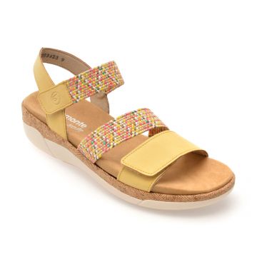 Sandale REMONTE galbene, R6861, din piele ecologica