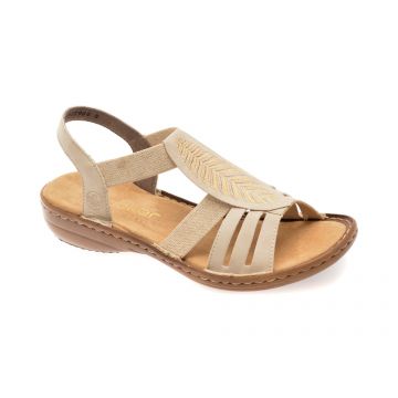 Sandale RIEKER bej, 608C0, din piele ecologica
