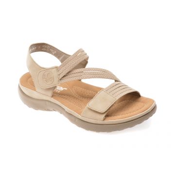 Sandale RIEKER bej, 64870, din piele ecologica