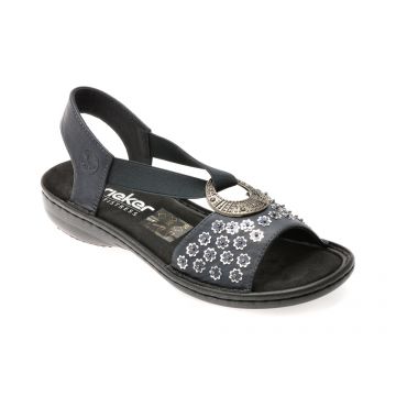 Sandale RIEKER bleumarin, 608B5, din piele ecologica