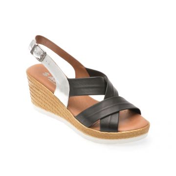 Sandale SHOOZY negre, EV4031, din piele naturala