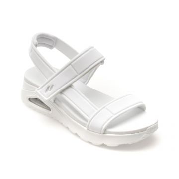 Sandale SKECHERS albe, UNO, din material textil