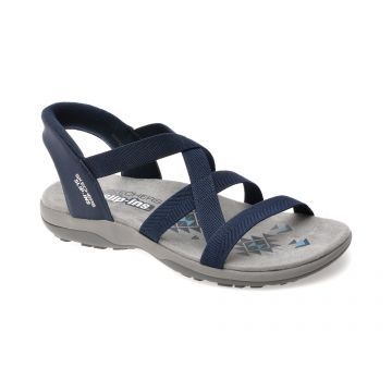 Sandale SKECHERS bleumarin, REGGAE SLIM, din material textil