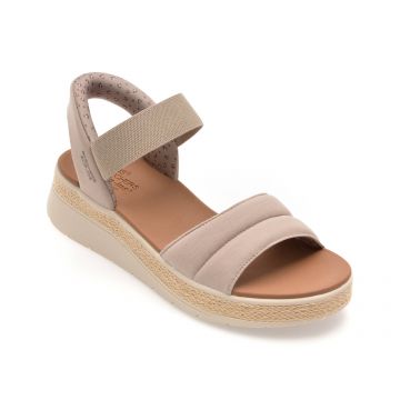Sandale SKECHERS gri, BOBS SUN RAY, din material textil