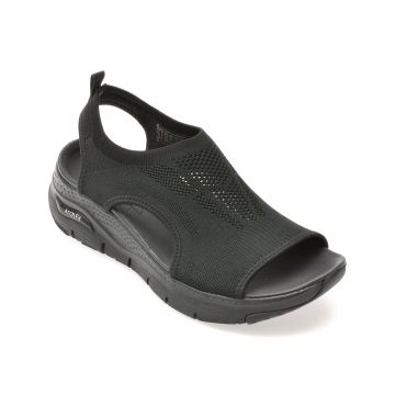Sandale SKECHERS negre, ARCH FIT, din material textil