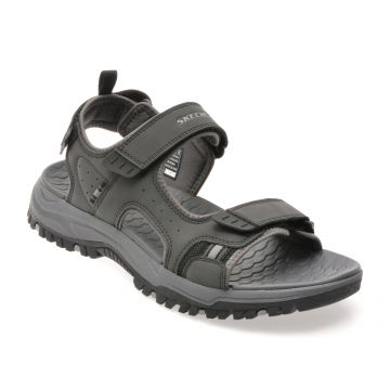 Sandale SKECHERS negre, PREWITT, din piele ecologica