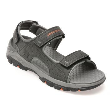 Sandale SKECHERS negre, TRESMEN, din piele ecologica