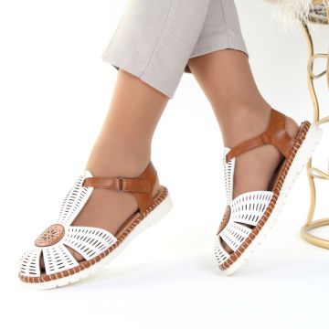 Sandale albe inchise in fata Lani