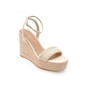 Sandale ALDO albe, ABERITRAM 110, din material textil