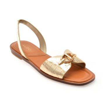 Sandale ALDO aurii, GOASSI 712, din piele ecologica