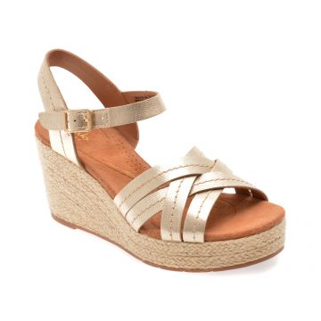 Sandale CLARKS argintii, SABINA STRAP, din piele naturala