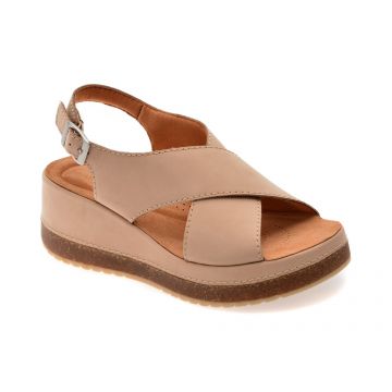 Sandale CLARKS bej, KASSANDA STEP, din nabuc