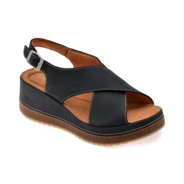 Sandale CLARKS bleumarin, KASSSTE, din nabuc