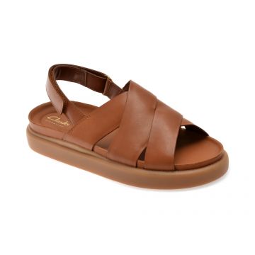 Sandale CLARKS maro, ARISTELLA SUN, din piele naturala