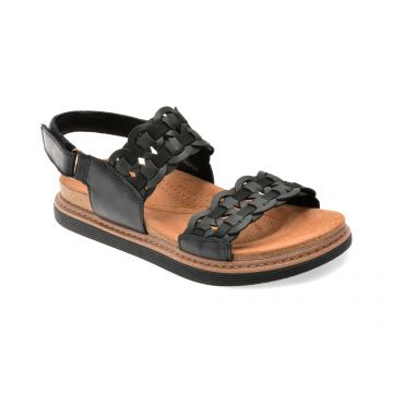 Sandale CLARKS negre, ARWELL GLIDE, din piele naturala