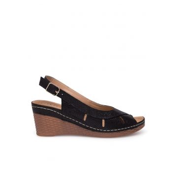 Sandale dama -  590558842686837 - Piele naturala - Negru