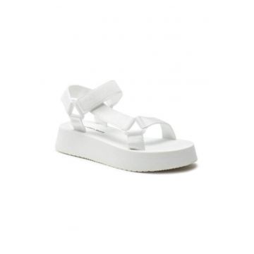 Sandale dama -  alb - material textil