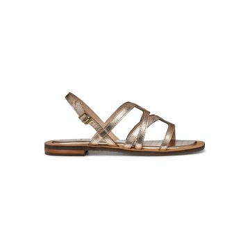 Sandale dama -  piele naturala - auriu - respirabile -