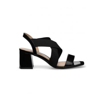 Sandale dama Textil Negru - Negru