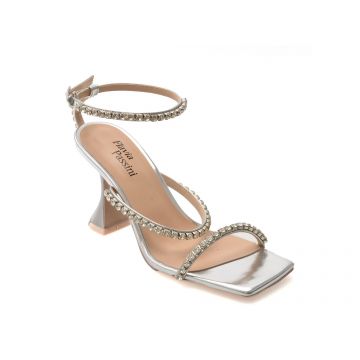 Sandale elegante FLAVIA PASSINI argintii, V1838, din piele naturala