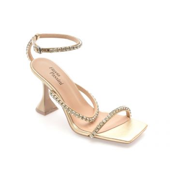 Sandale elegante FLAVIA PASSINI aurii, V1838, din piele naturala