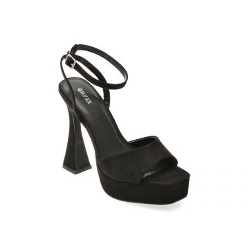 Sandale elegante GRYXX negre, 82934, din material textil