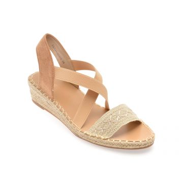 Sandale EPICA bej, 82918, din material textil