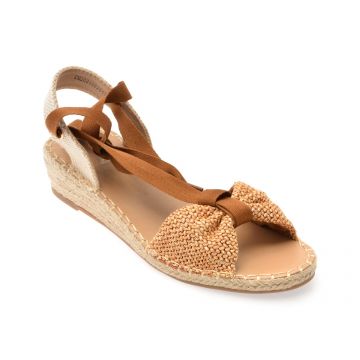 Sandale EPICA maro, 82917, din material textil